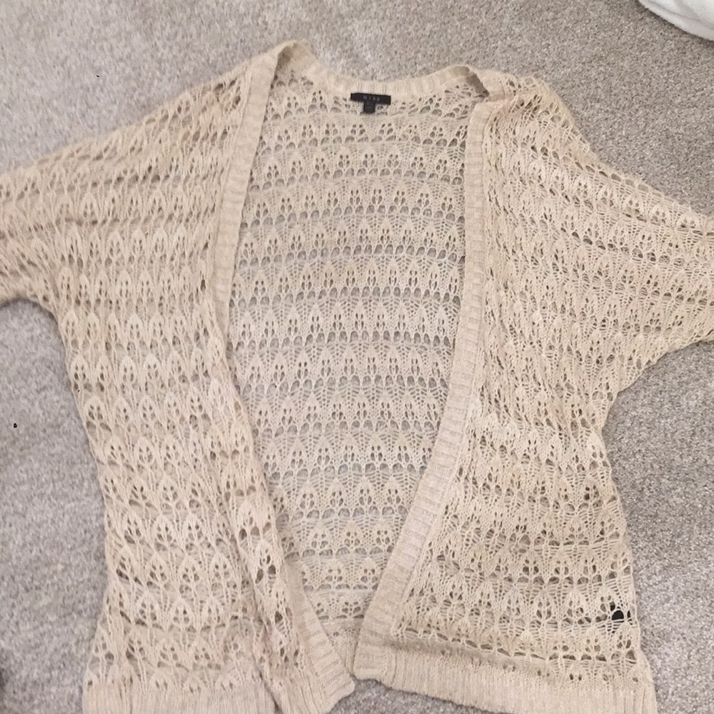Crochet style open cardigan